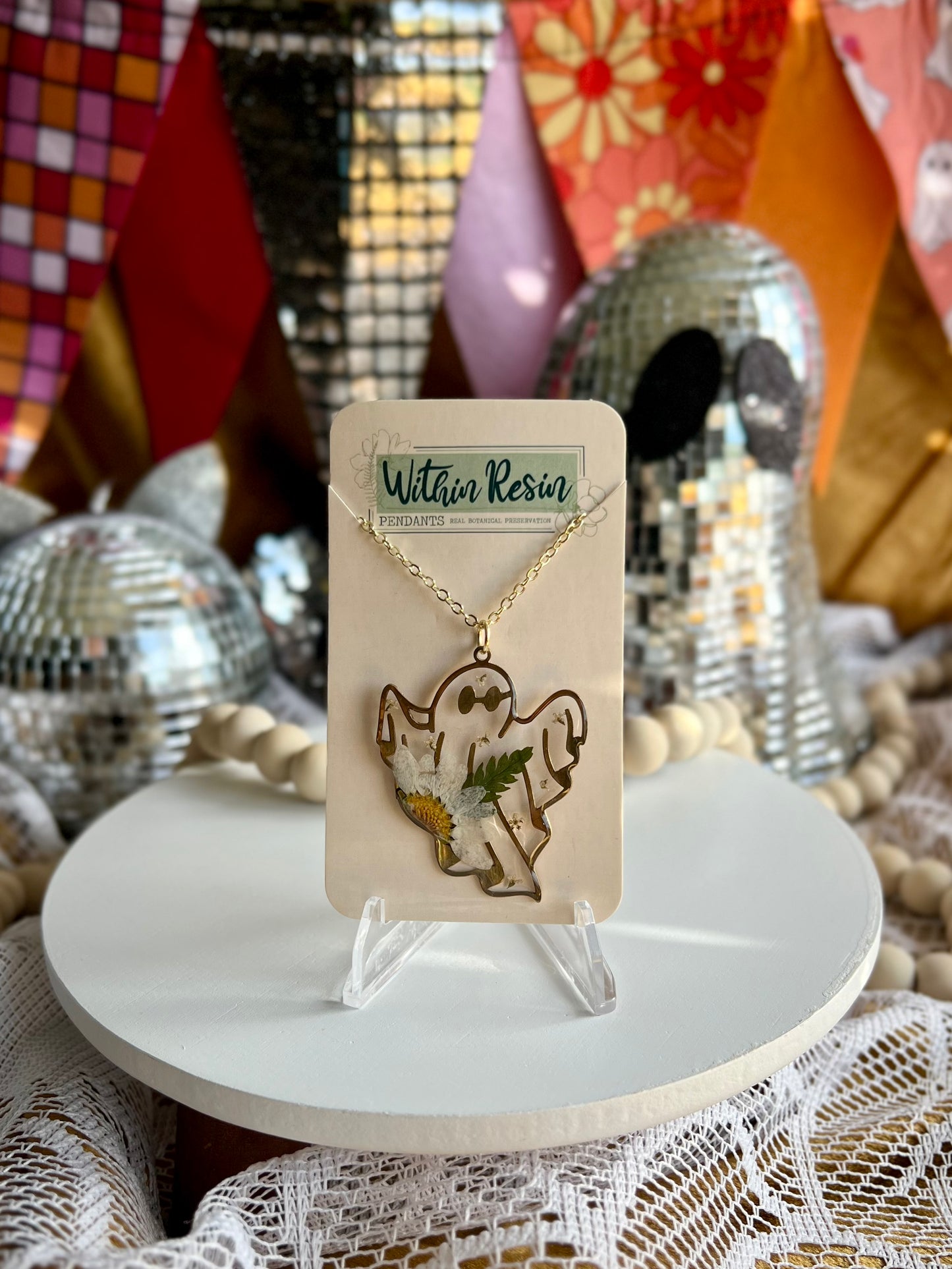 Floral Ghost Necklace