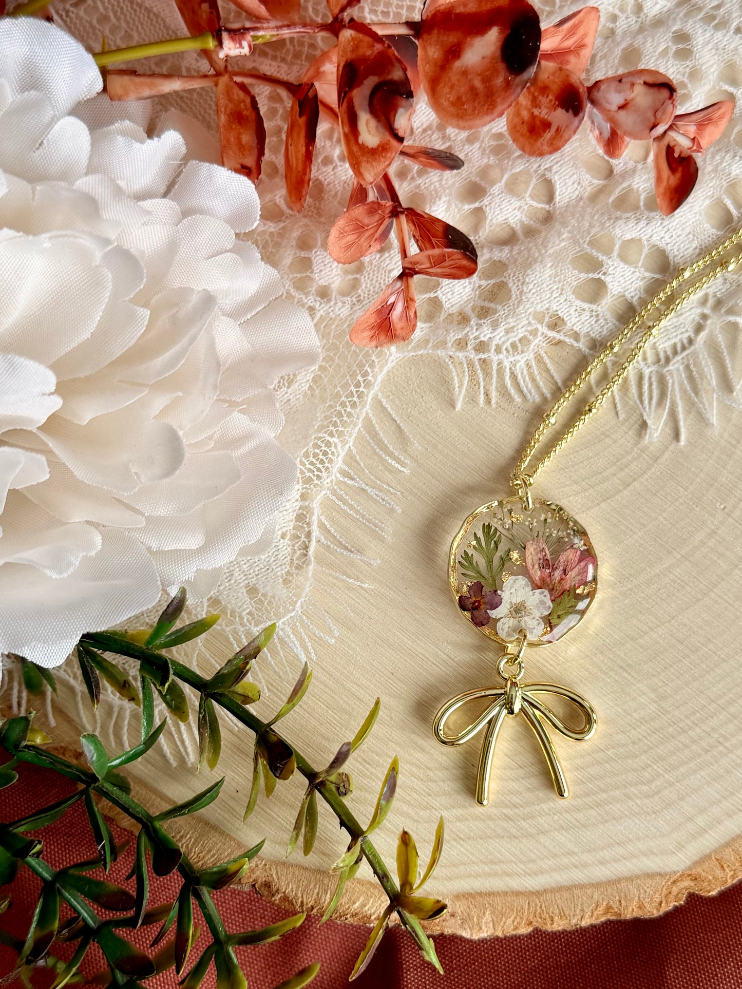 Bow + Garden Necklace