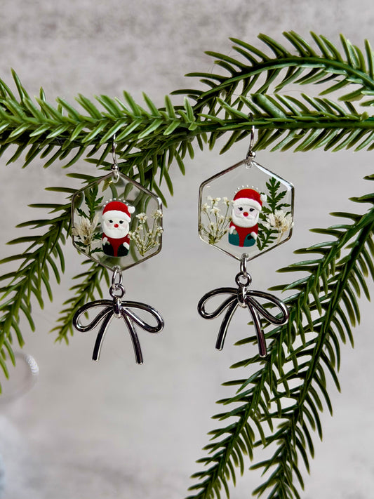 Santa Bow Earrings