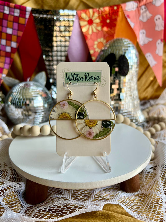 Black Cat Split Earrings