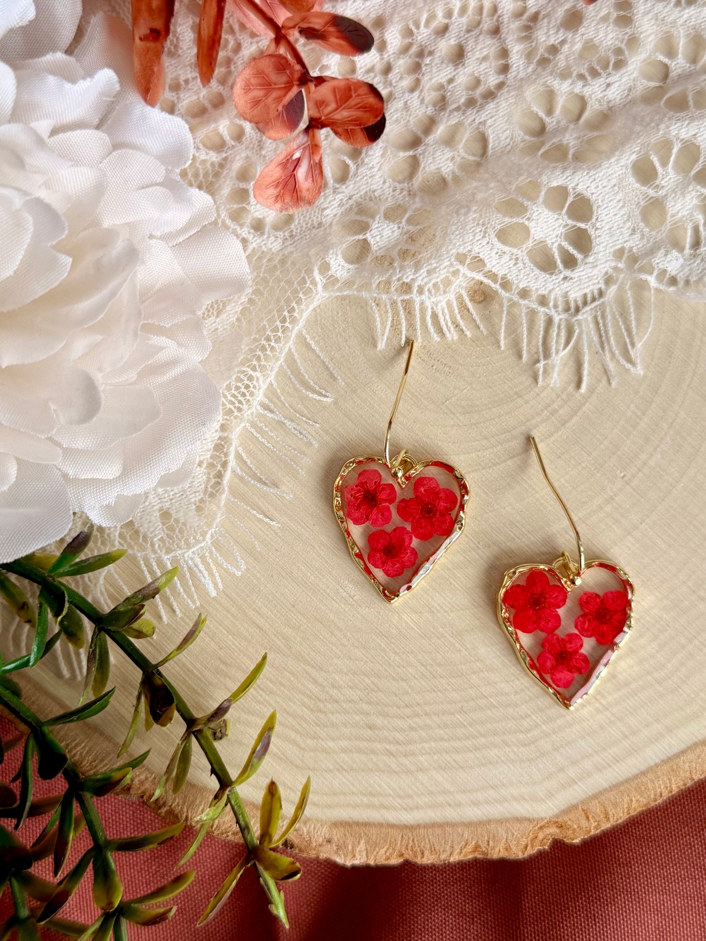 Red Heart Earrings