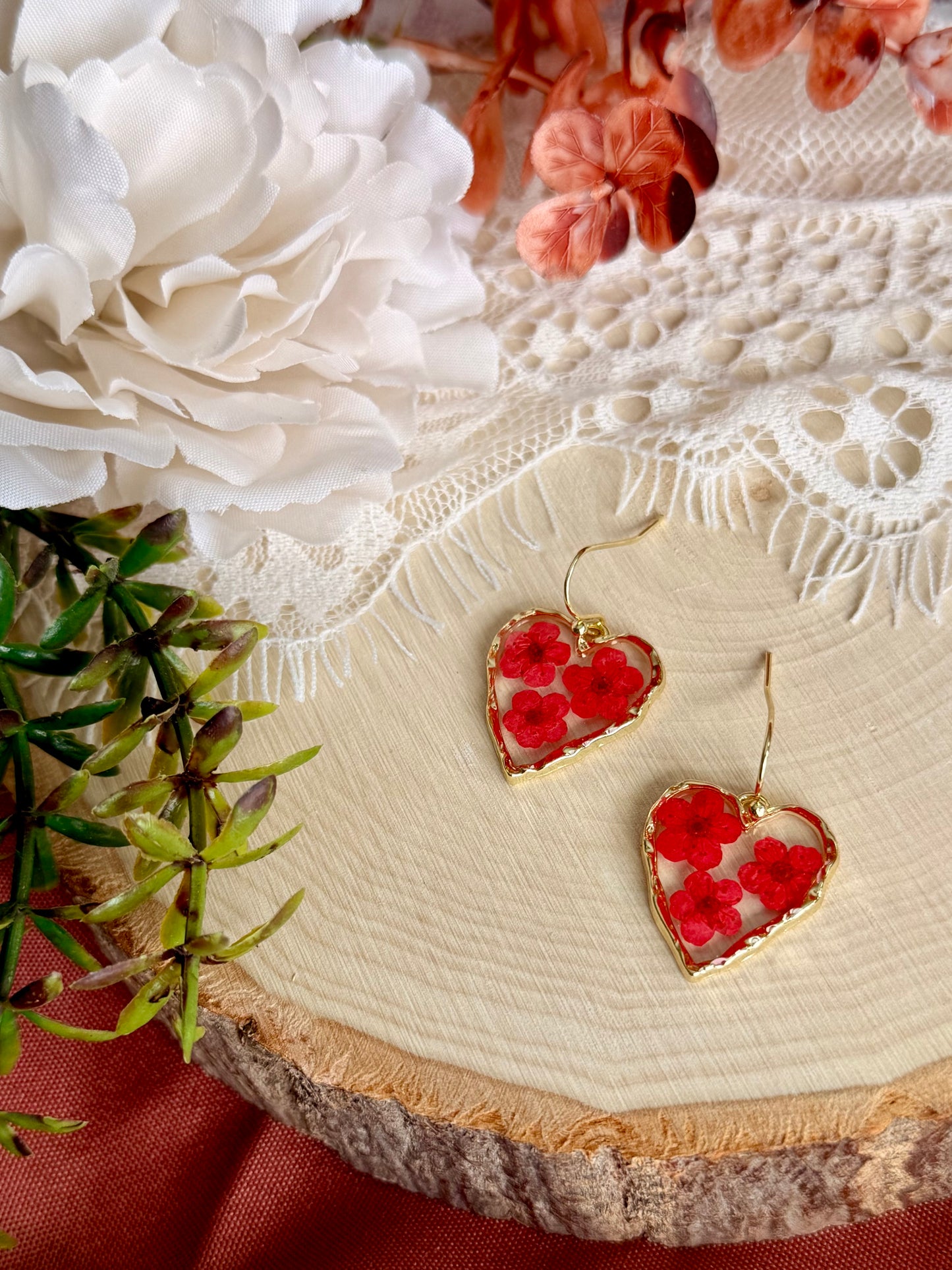 Red Heart Earrings