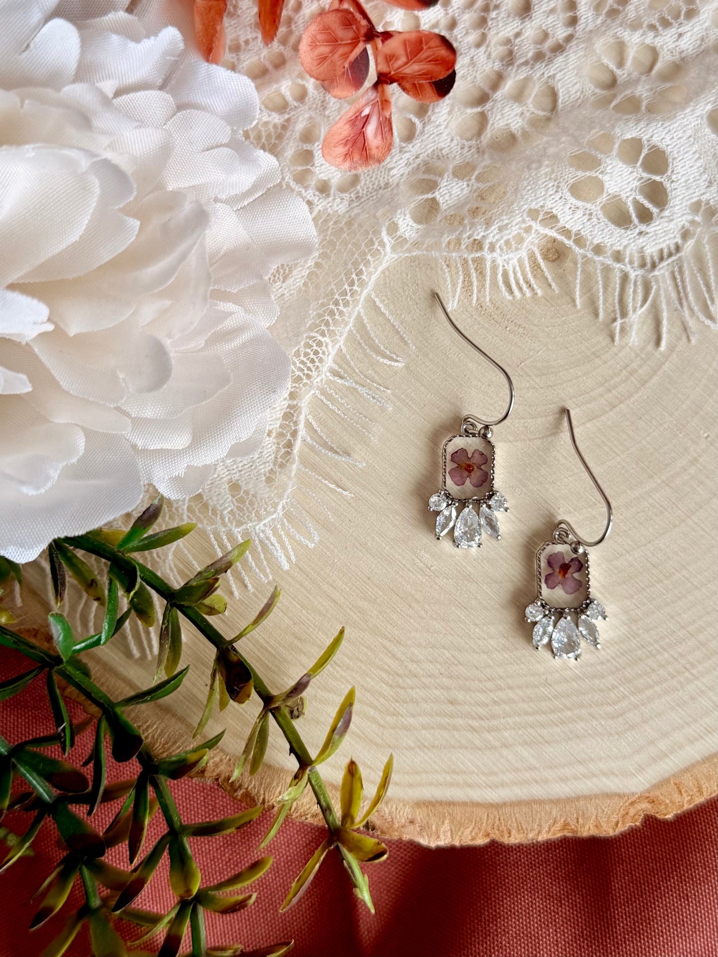 Silver Lilac Earrings