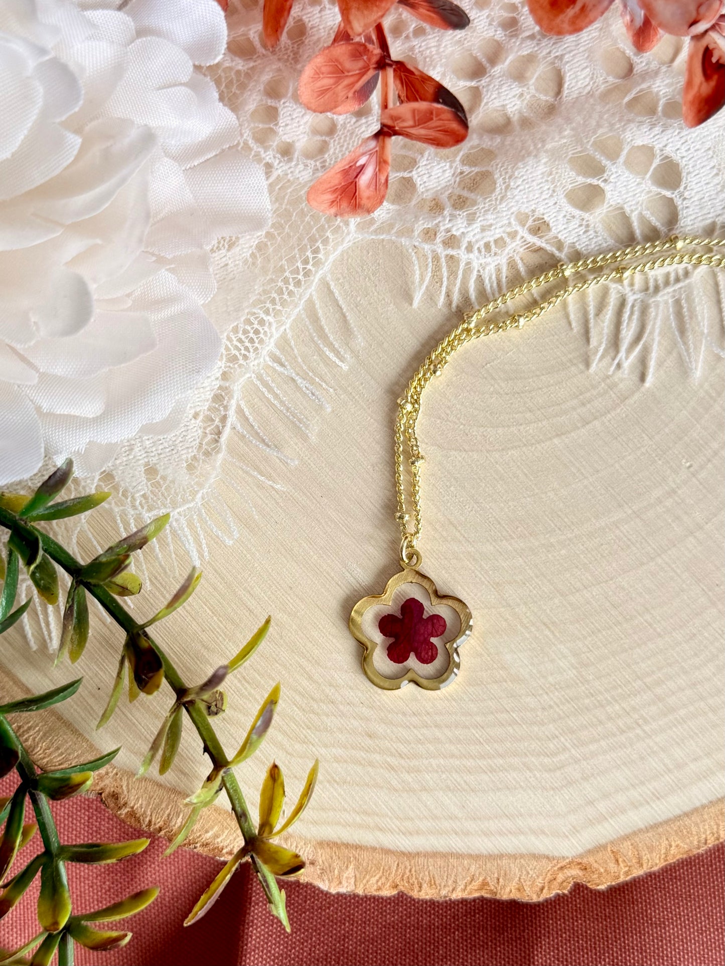 Flower Rose Necklace