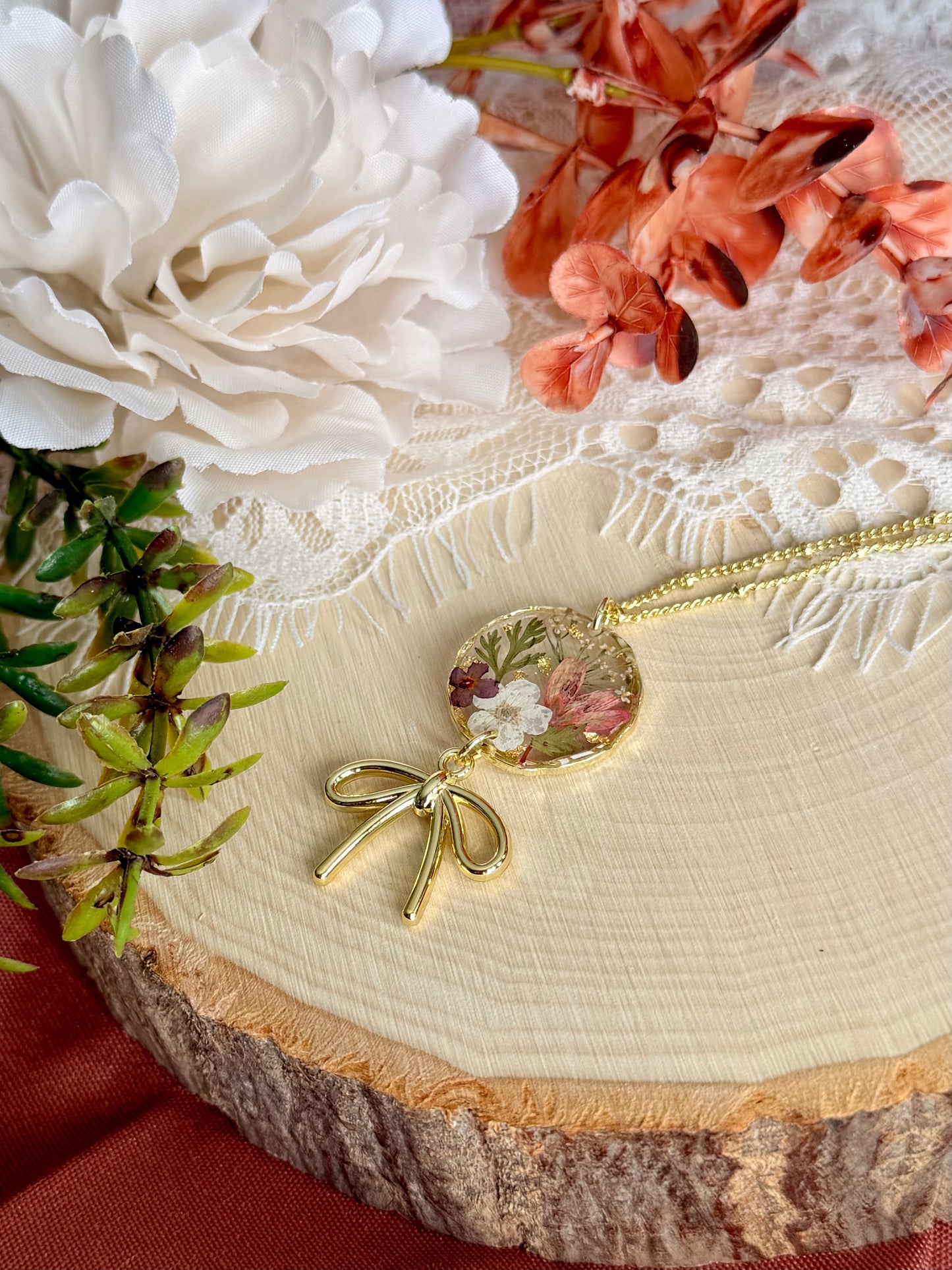 Bow + Garden Necklace