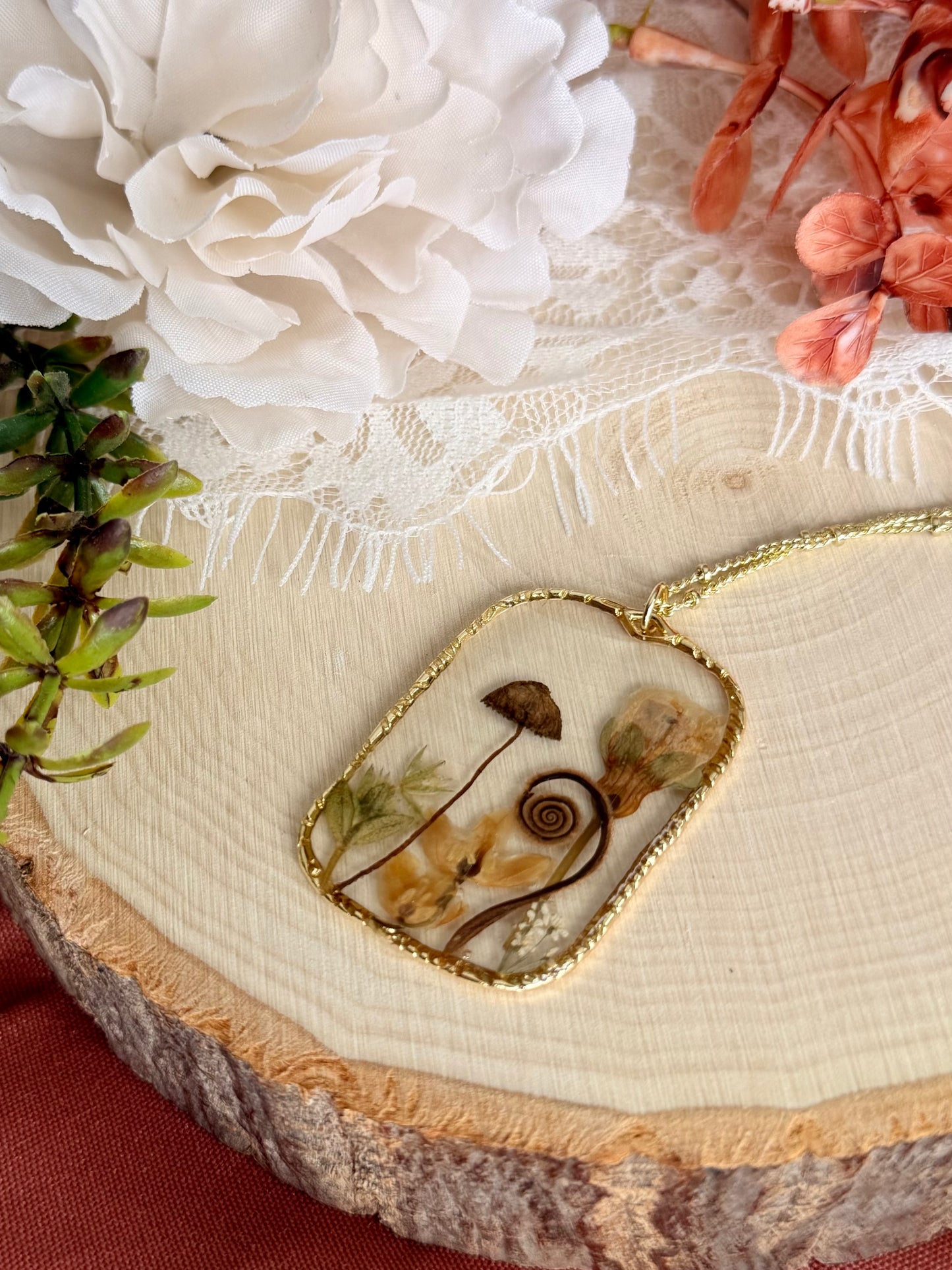 Mushroom Garden Necklace